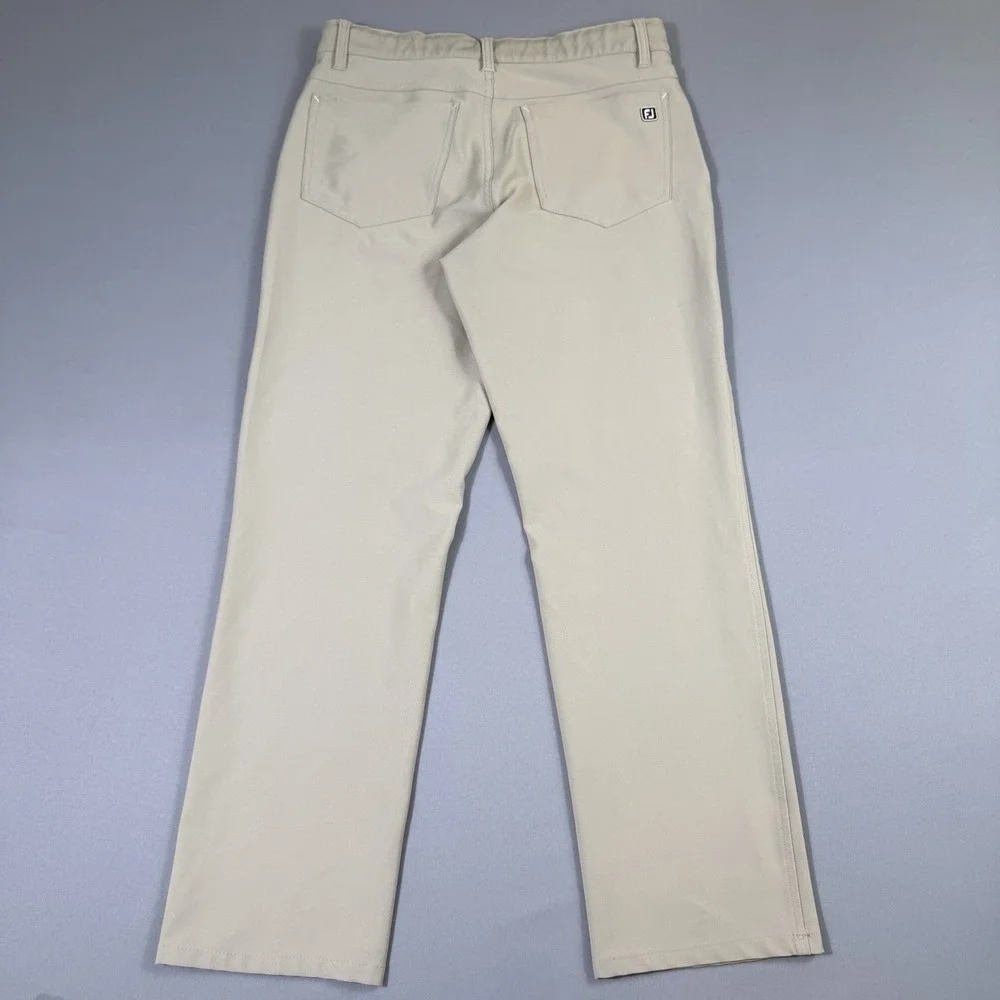 Footjoy Pants Mens 30x30 Tan Beige Athletic Fit 5 Pocket Performance Casual Golf